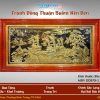Tranh Đồng thuyền thuận Buồm nền đen có khung