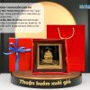 Tranh đồng thuận buồm dát vàng 24k nền đen và Hộp quà tặng cao cấp