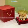 Trống đồng lưu niệm mạ vàng 24K D12cm - Gò mạ vàng DD28-12G