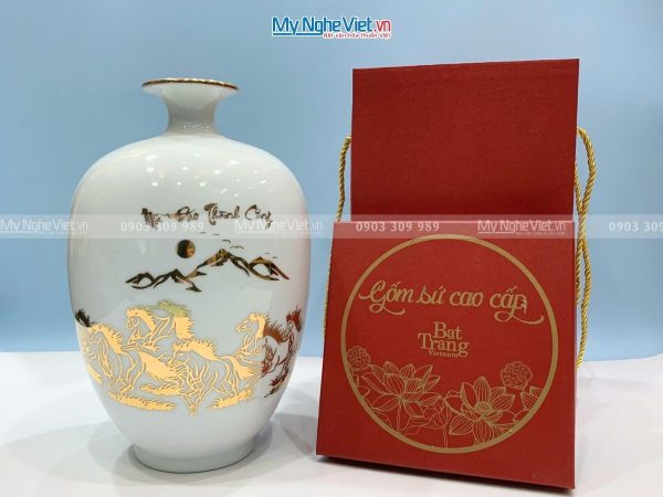 Bình Thu Tài Lộc Gốm Mã Đáo Thành Công LHGML02.1