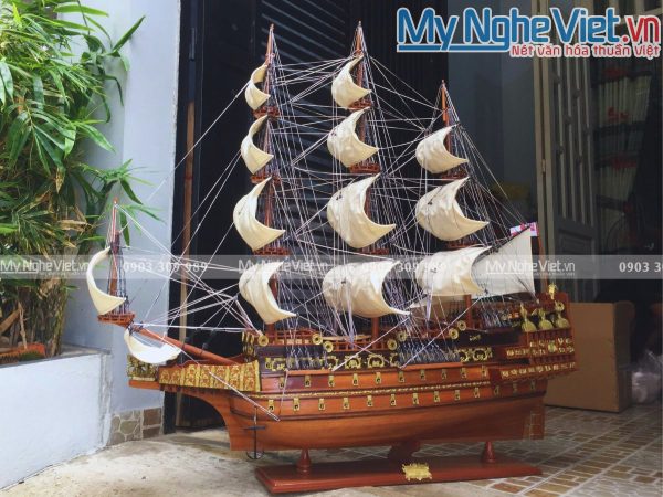 Mô hình tàu chiến Cổ Sovereign Of The Seas (Thân 1m2) MNV-TB14/1m2 - Mô hình thuyền thuận buồm xuôi gió