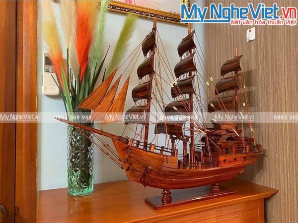Mô Hình Tàu Thuyền Thái Lan gỗ cẩm lai (Thân 60cm) - Mô hình thuyền gỗ trang trí