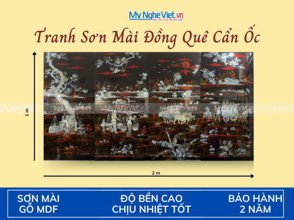 Tranh Sơn Mài Đồng Quê Cẩn Ốc: Tinh Hoa Nghệ Thuật Việt Nam