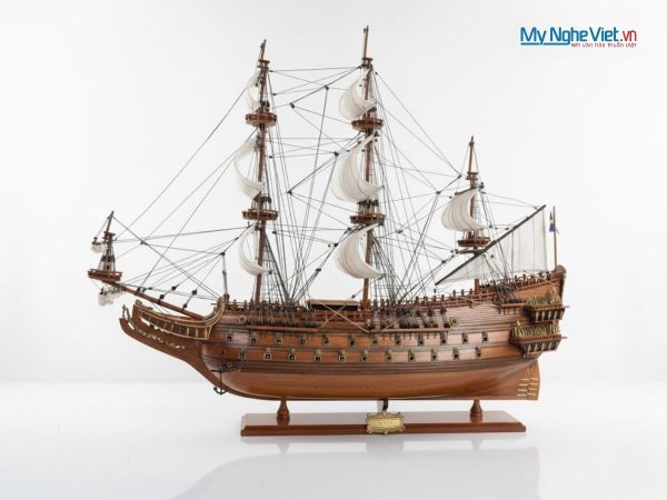 Mô hình thuyền chiến cổ Wasa (thân 80cm) MNV-TB30/11.1 - Mô hình thuyền gỗ trang trí