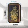 Tranh sơn mài hoa mai trĩ 50x80cm có khung 64x94 TSM691-9