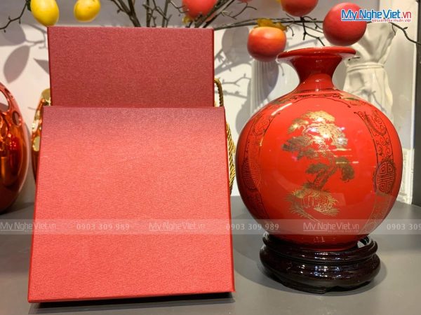 Bình thu tài hút lộc tứ cảnh Tùng Cúc Trúc Mai