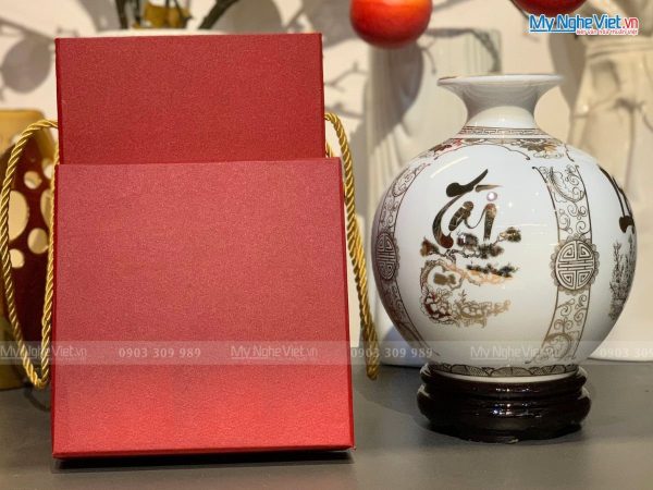 Bình thu tài hút lộc tứ cảnh Tài Lộc Phúc Đức