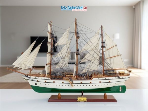 Mô hình tàu thuyền Hải Quân Gorch Fock (Sơn Màu) Hàng Xuất Khẩu Gỗ Căm Xe (Thân 90cm) MNV-TB51 - Mô Hình Thuyền Trang Trí