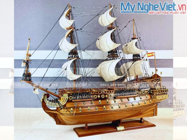 Mô hình tàu chiến cổ San Felipe (Thân 1m2) MNV-TB14-120 - Tàu mô hình trang trí