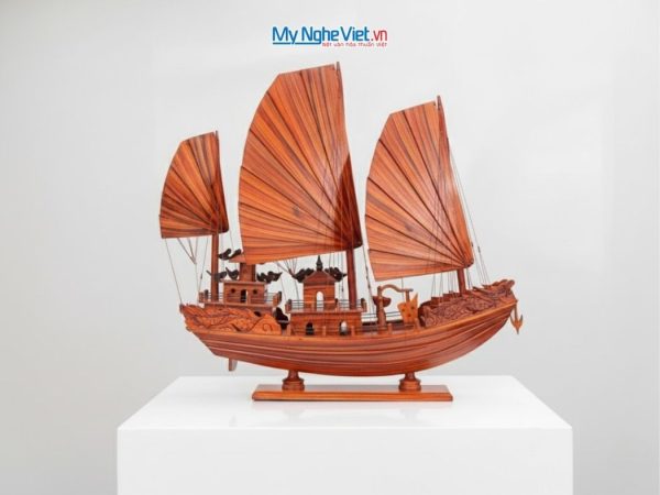 Mô Hình Thuyền Rồng Hạ Long Gỗ Tràm (Thân 80cm) MNV-TB16/80GT - Mô hình thuyền gỗ