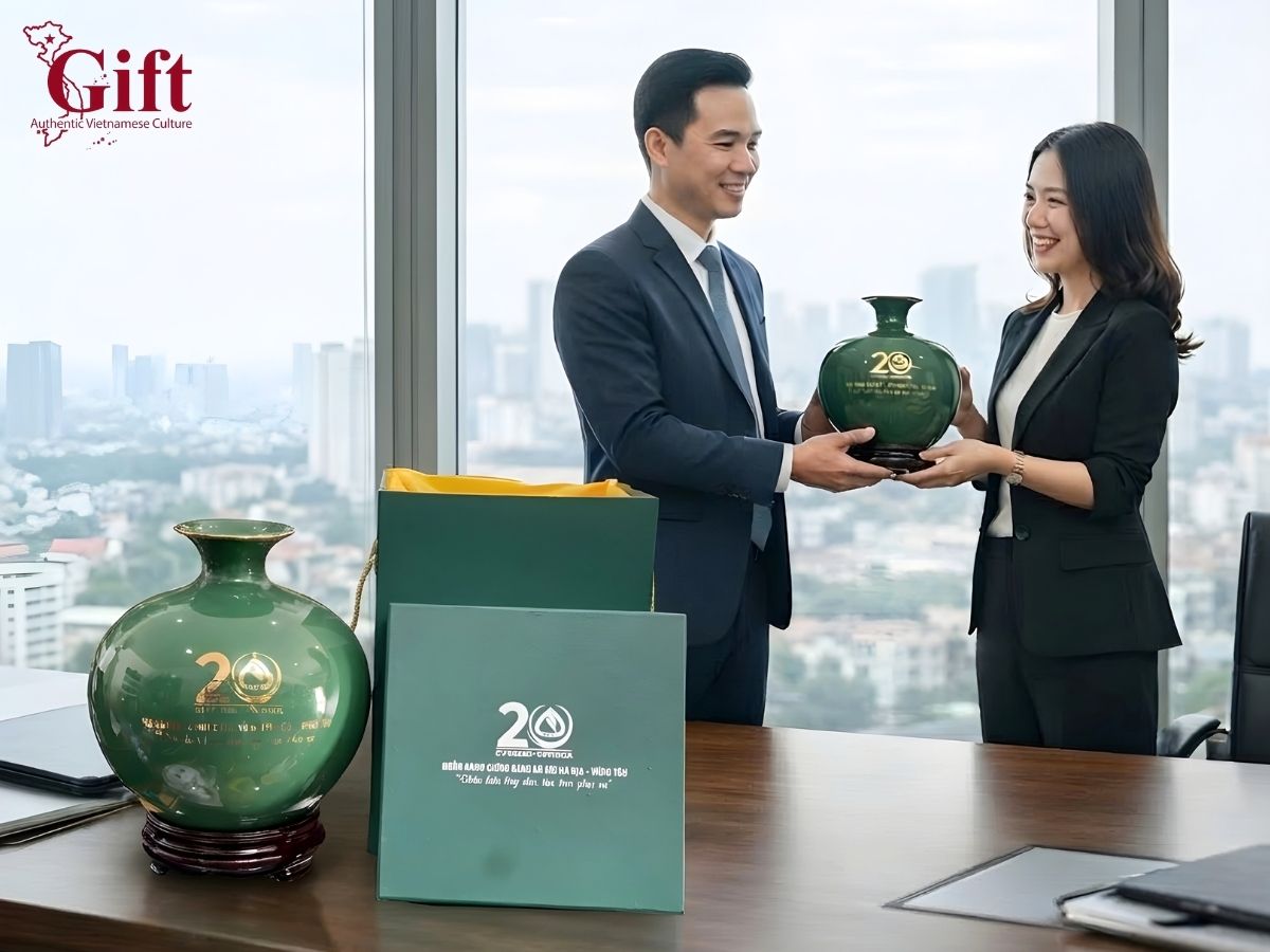Bộ bình trà - Quà tặng gốm sứ doanh nghiệp cao cấp