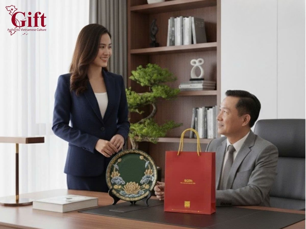Tranh đĩa gốm - Quà tặng gốm sứ doanh nghiệp cao cấp