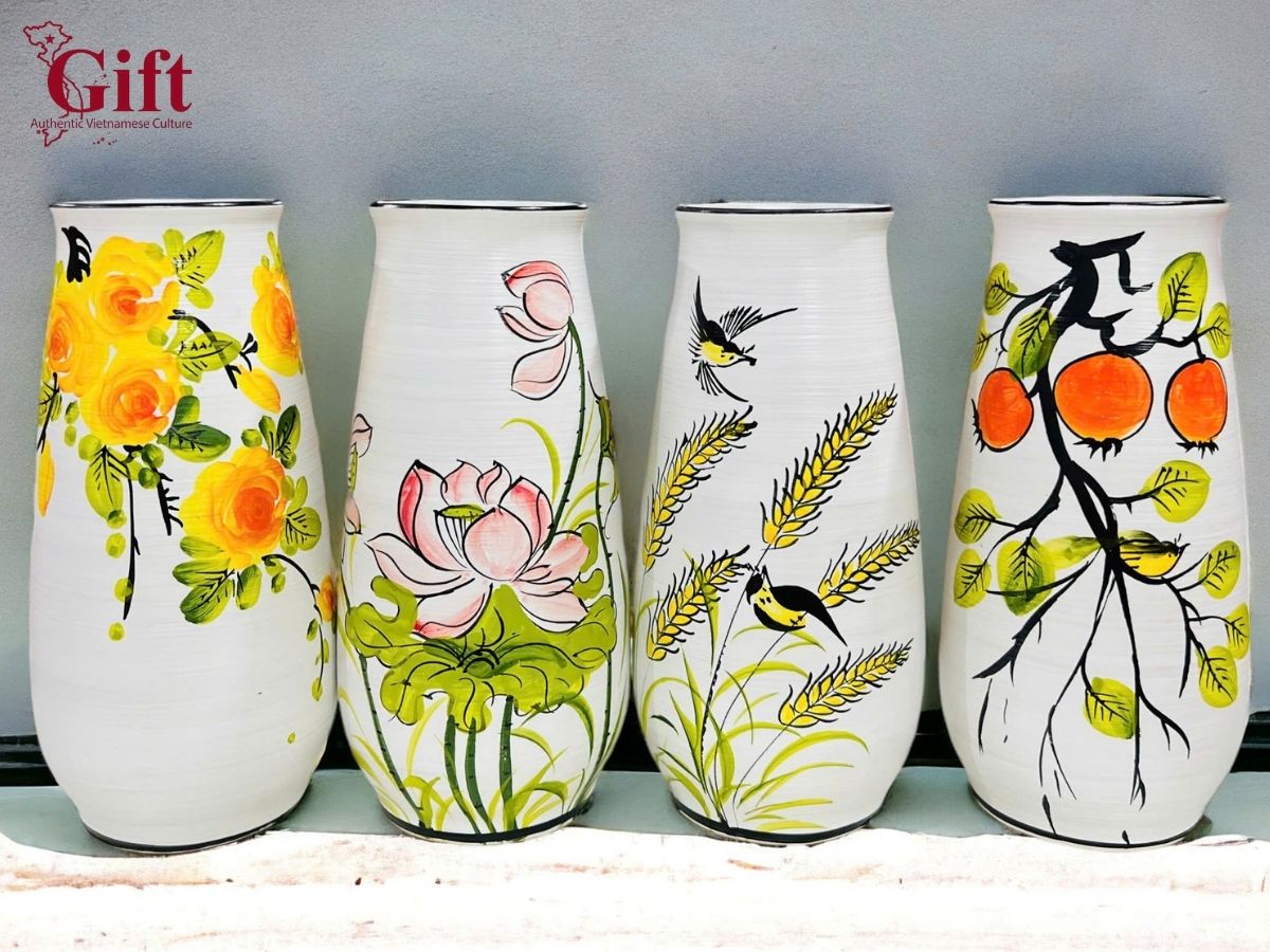 Lọ hoa gốm sứ, quà tặng doanh nghiệp cao cấp