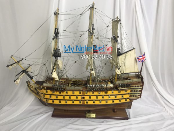 Mô hình tàu chiến Cổ HMS Victory (Thân 80 cm) MNV-TB32 - Mô hình thuyền thuận buồm xuôi gió