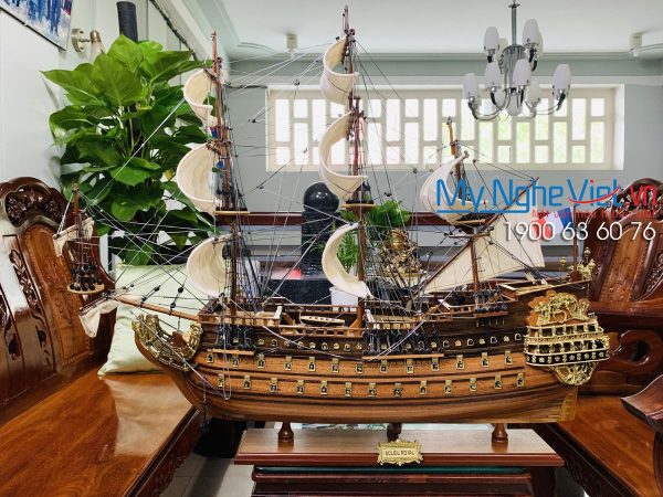 Mô hình thuyền chiến cổ Le Soleil Royal (thân 80cm) - Mô Hình Thuyền Thuận Buồm Xuôi Gió
